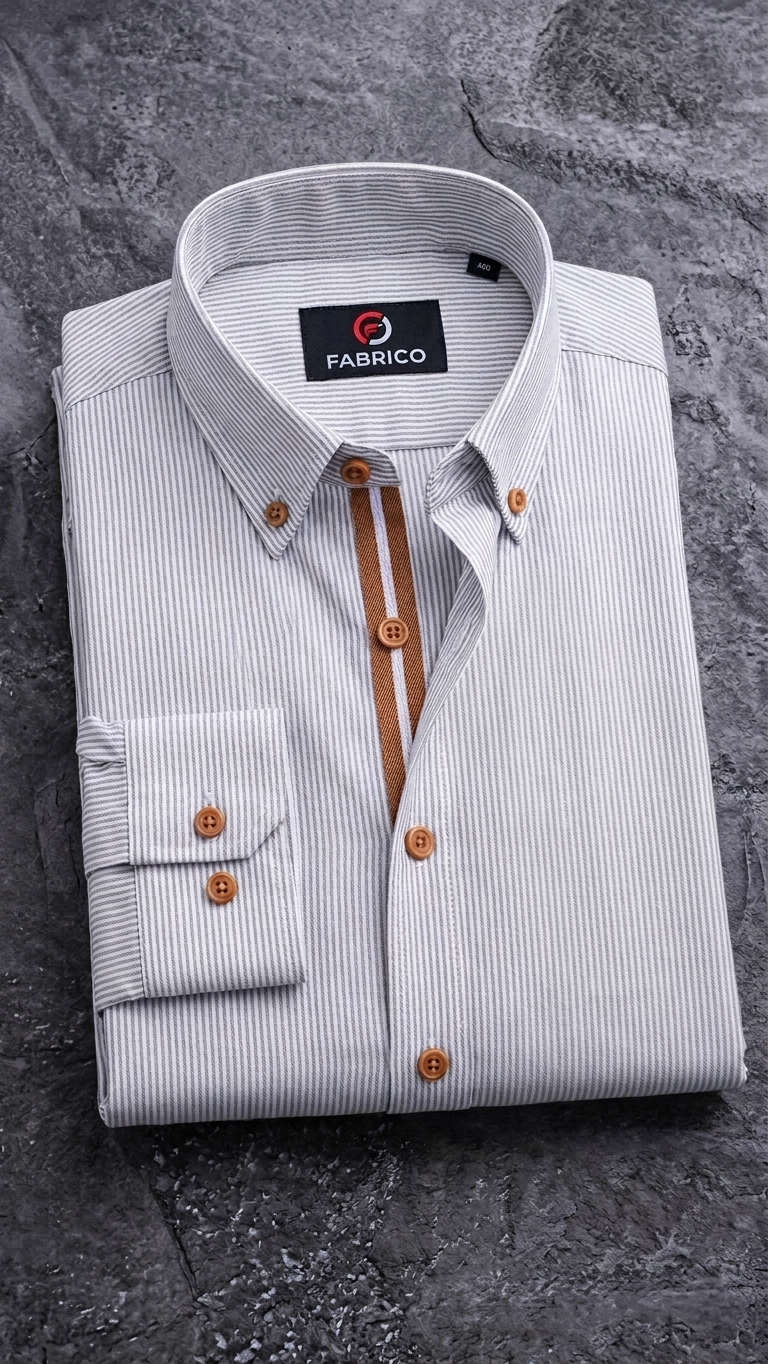 Smart Slim-Fit Micro-Textured Casual Shirt - Ash Grey thumbnail 2